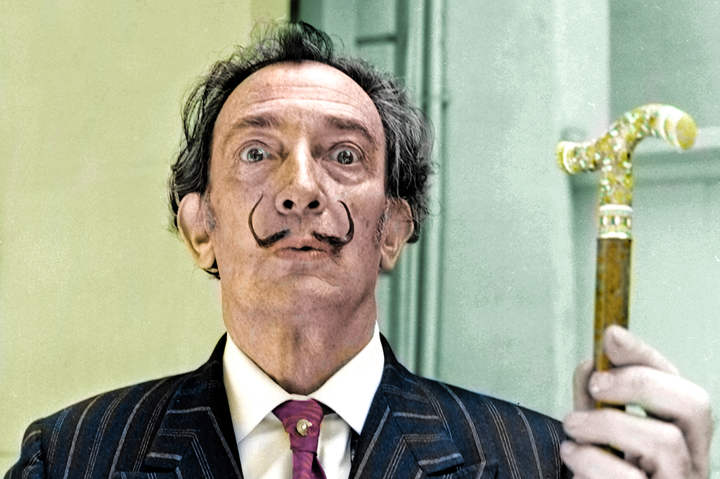 Foto de Salvador Dalí em 1966.