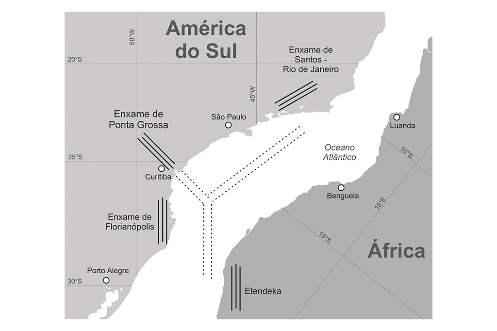 SI_deriva-continental_site6 Mapa indicando enxames na junção tríplice.