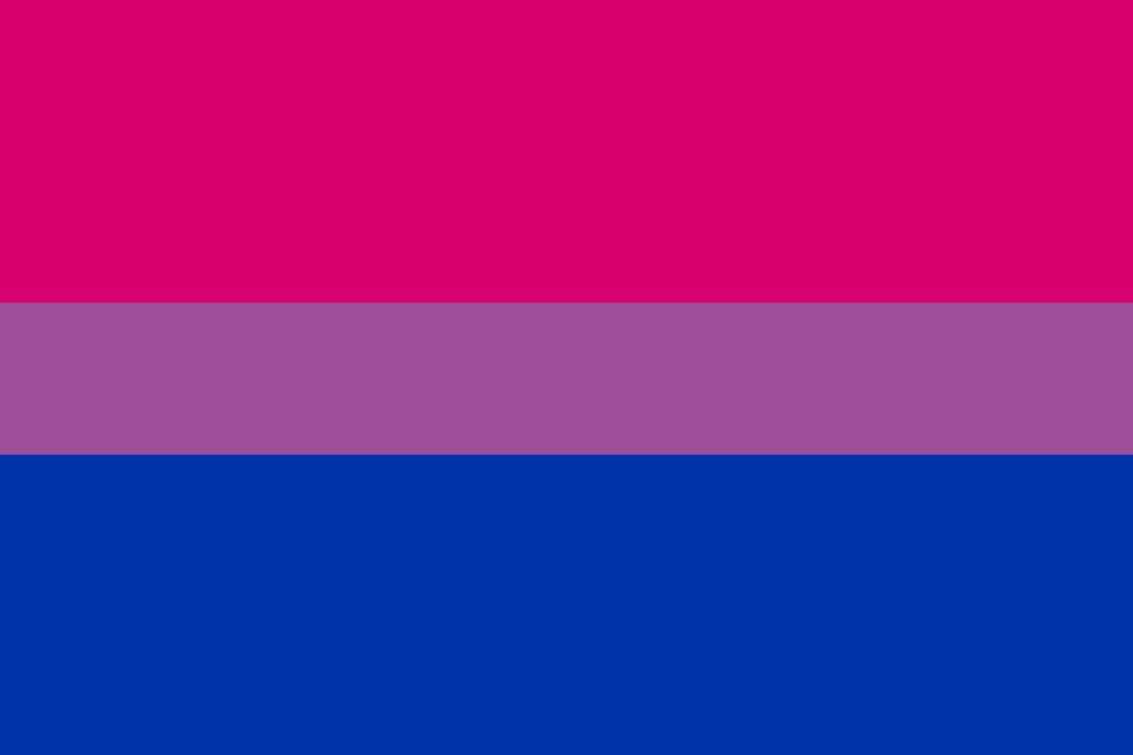 Imagem da bandeira do orgulho bissexual.
