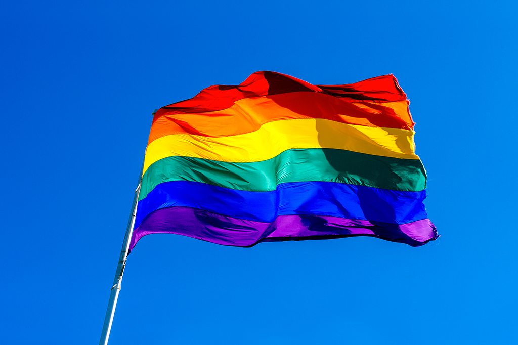 Foto da bandeira LGBTQIA+.