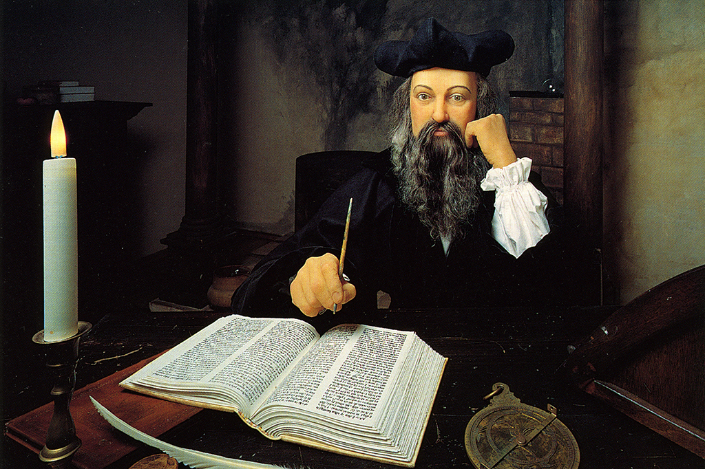 Pintura de Nostradamus.