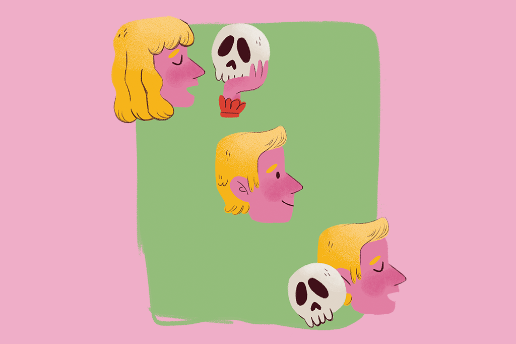 Ilustração de um ator usando o método Stanislavski.