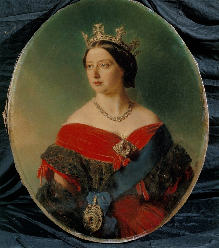 Rainha Vitória usando o diamante Koh-i-Noor como broche.
