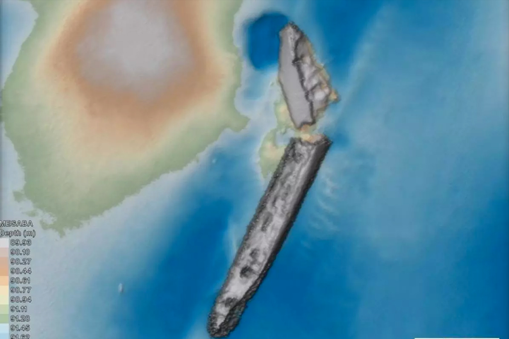 Mapeamento de destroços do SS Mesaba.