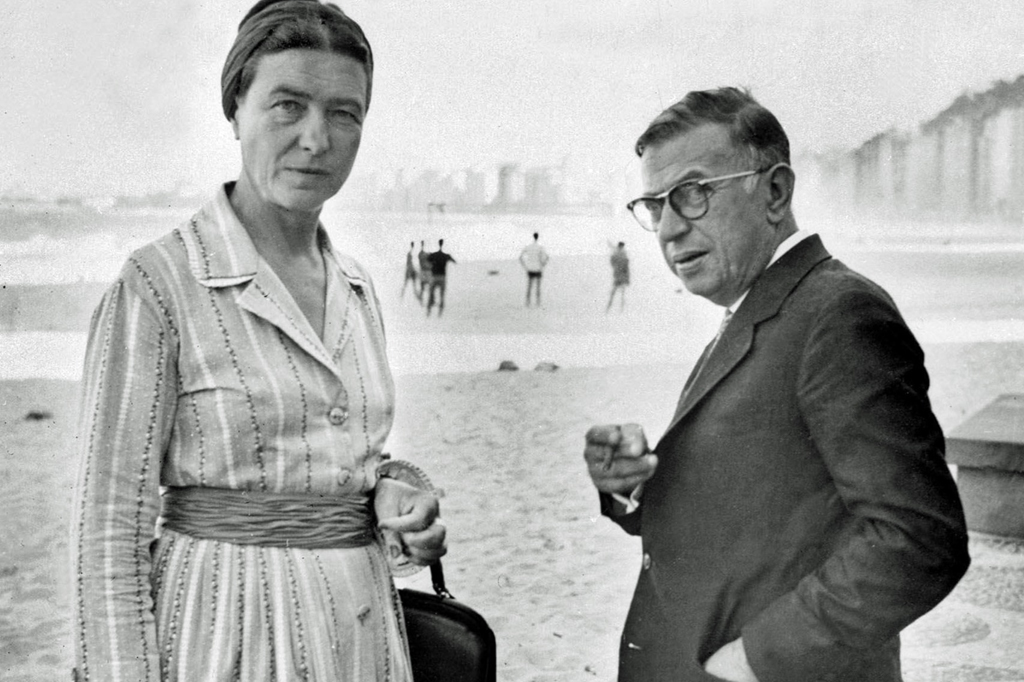 Retrato de Simone de Beauvoir e Jean-Paul Sartre.