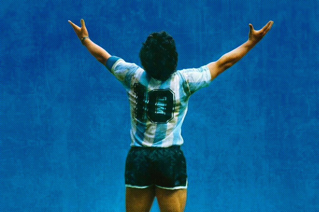 Imagem de divulgação do documentário do Maradona.