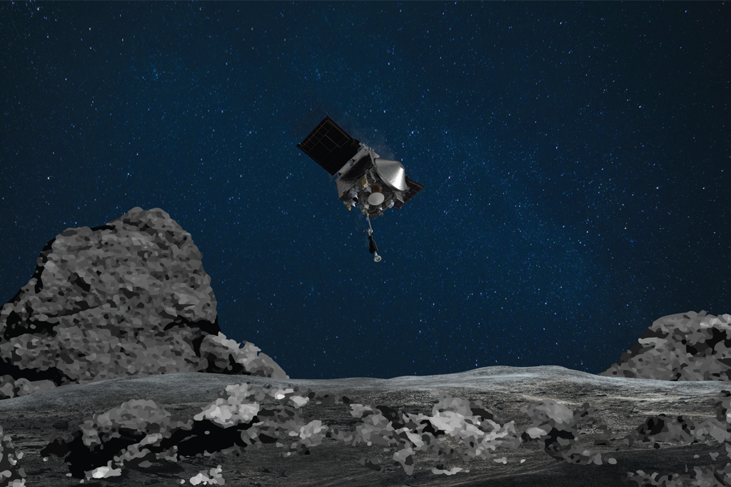 Imagem coiceitual da sonda OSIRIS-REx.