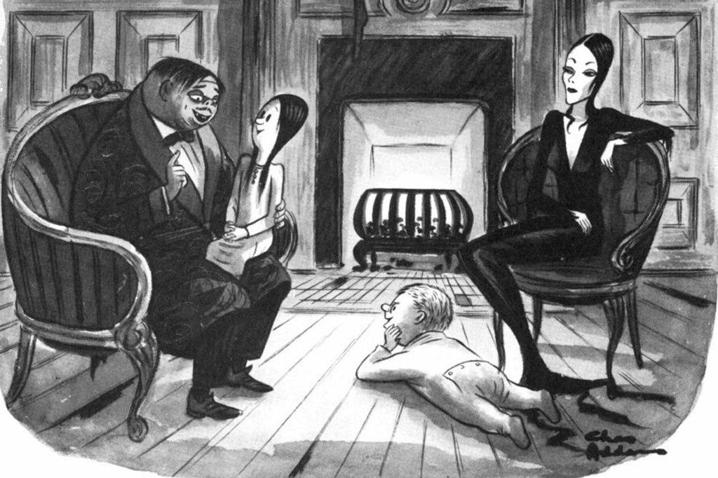 Tira da Família Addams para a revista The New Yorker.