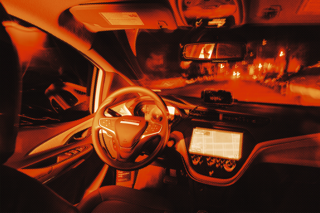 Uma noite no táxi autônomo