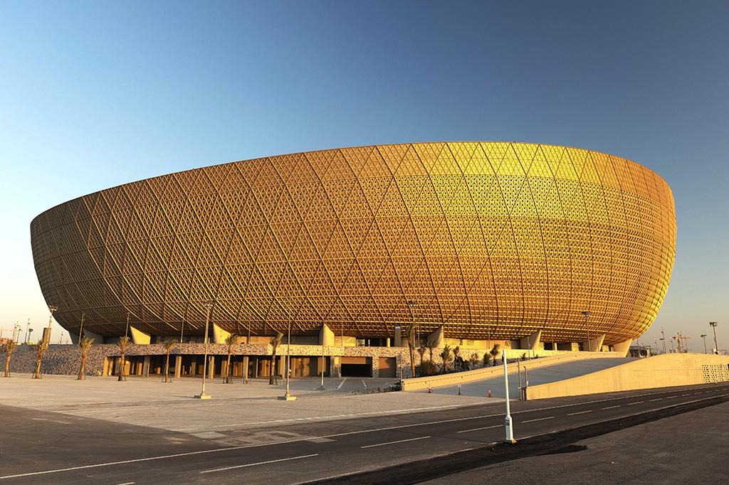 Foto do estádio Lusail, no Catar.