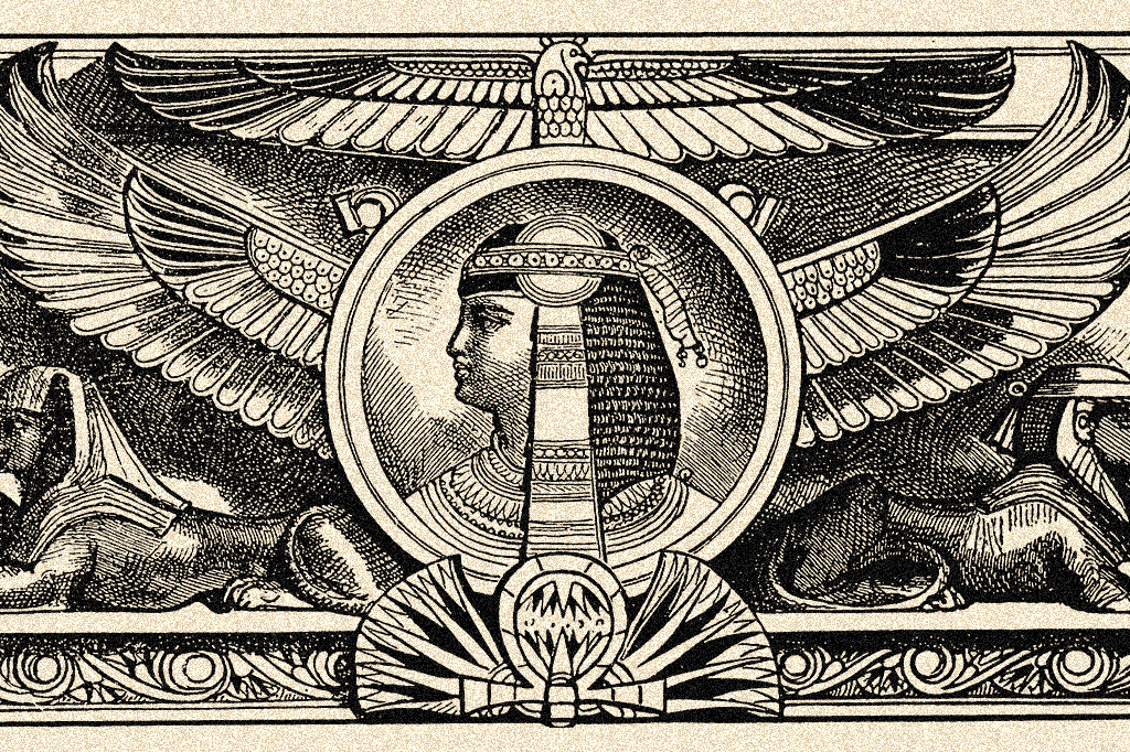 Retrato ilustrado de Cleópatra.