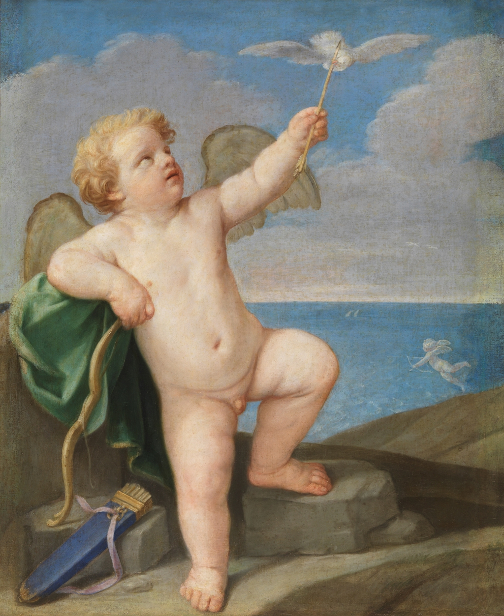 Pintura de um cupido feita por Guido Reni.