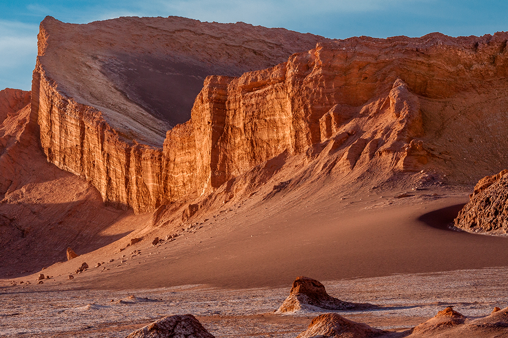 Valle de la Luna, no deserto de Atacama, Chile.