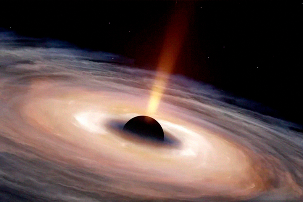 Imagem de um buraco negro.