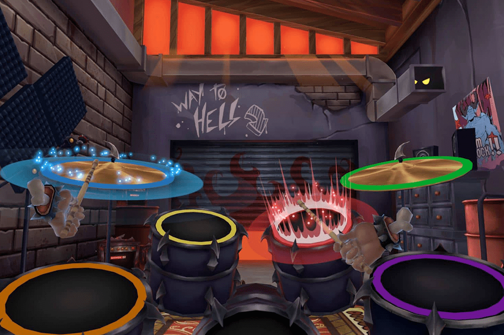 Captura de tela do jogo Drums Rock.
