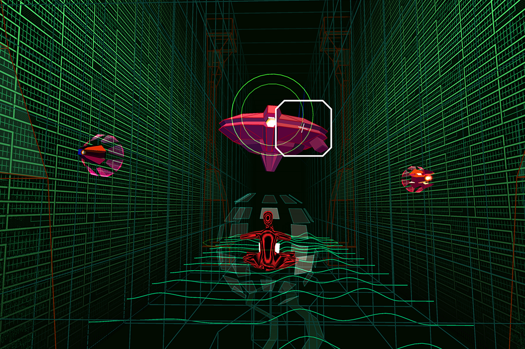 Captura de tela do jogo Rez Infinite.