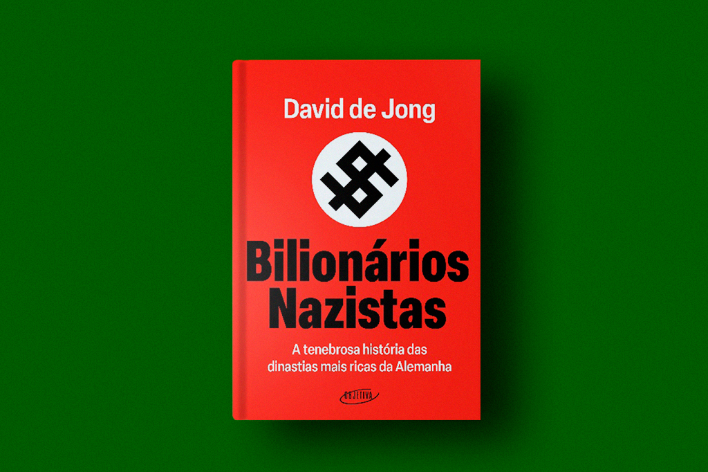 Capa do livro Bilionários Nazistas em fundo liso.