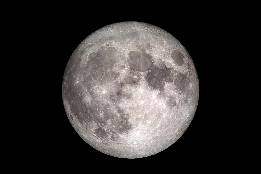 Foto da lua cheia.