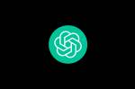 Logo do ChatGPT em fundo preto.