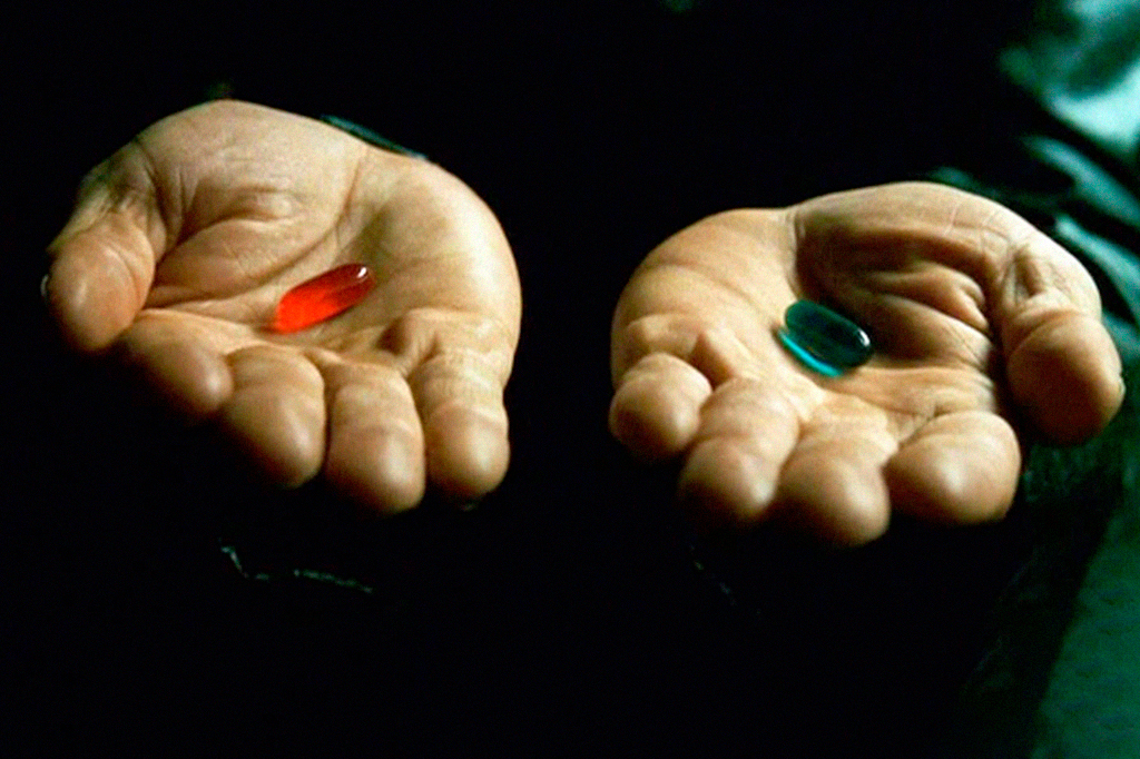 Laurence Fishburne in The Matrix (1999).