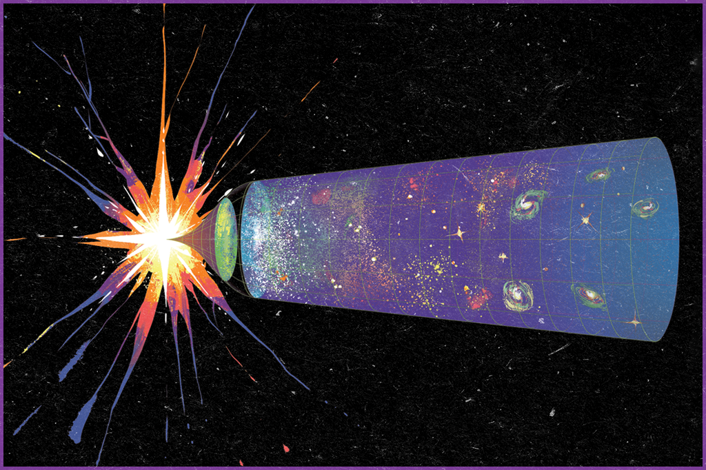 Ilustração da representação do Big Bang.