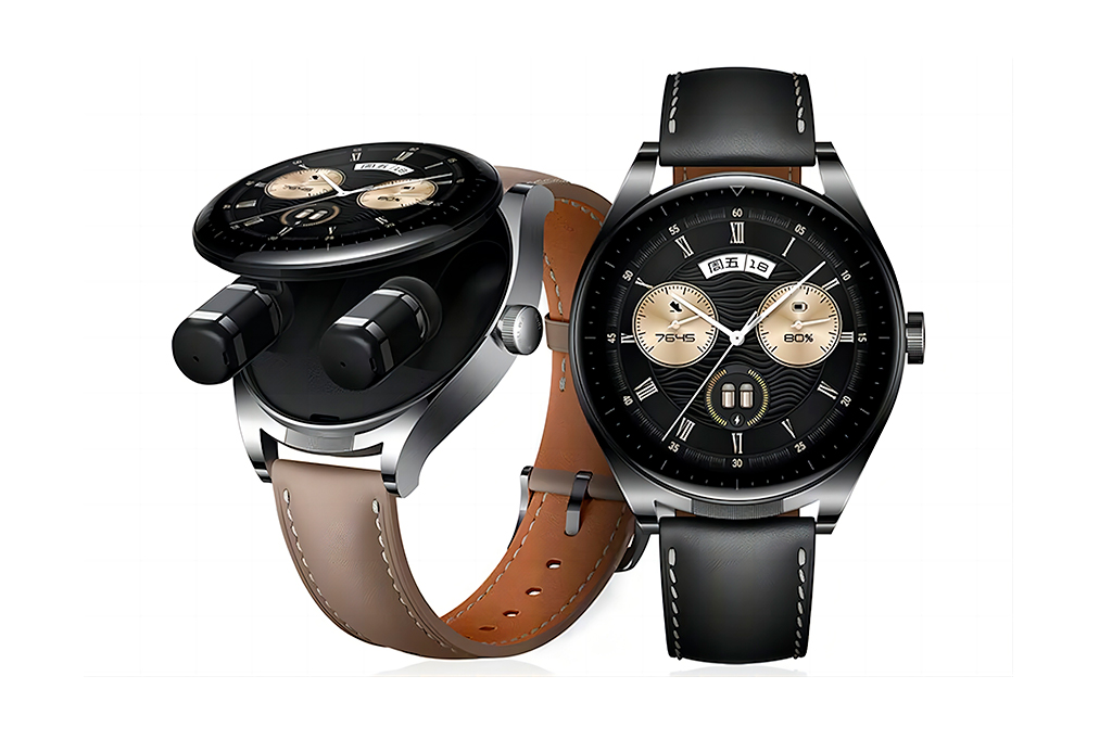 Imagem do relógio Huawei Watch Buds.