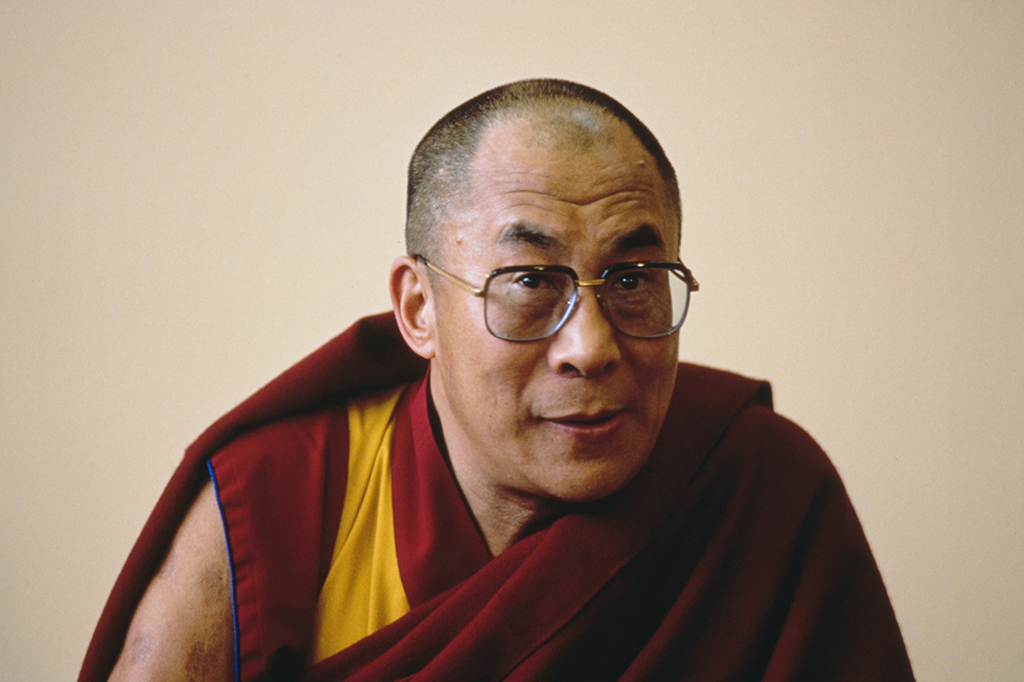 Retrato do 14º Dalai Lama, Tenzin Gyatso.