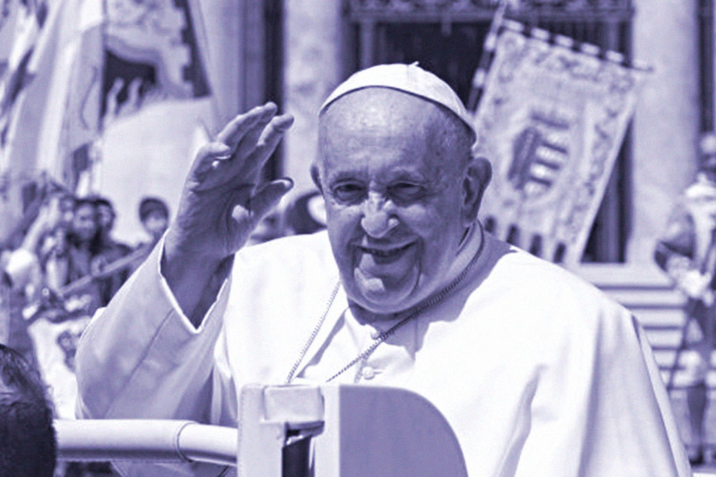 O Papa Francisco deixando a Praça de São Pedro.