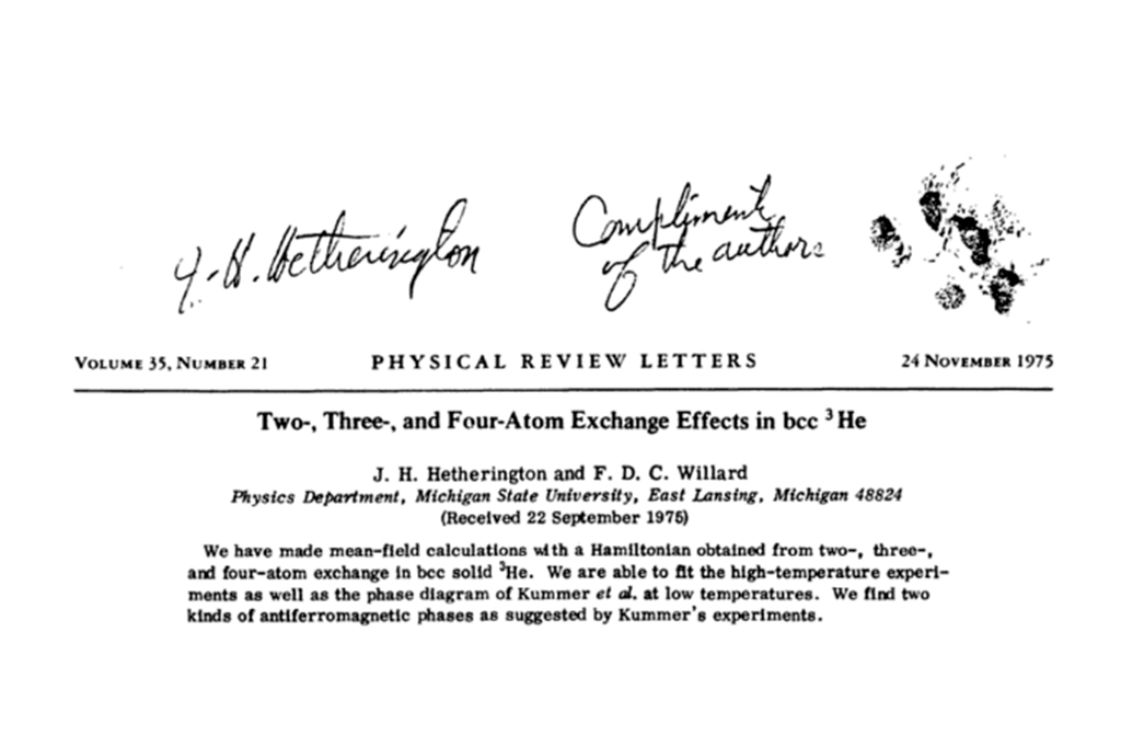 Foto de um dos artigos do F. D. C. Willard assinado por ele.