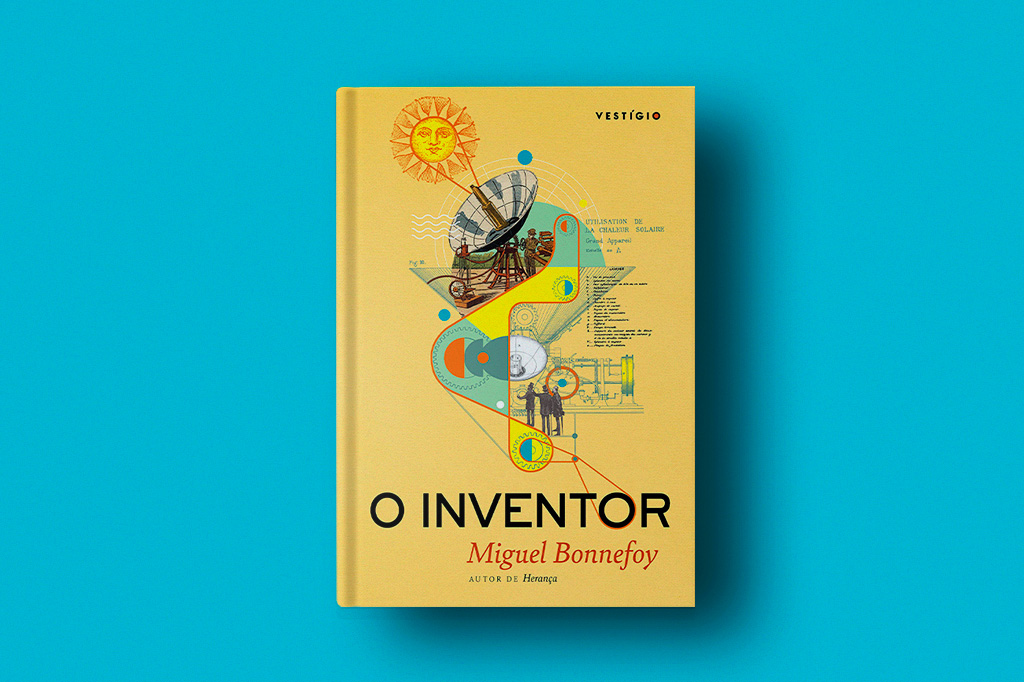 SI_456_Playlist_Inventor_site Foto do livro O Inventor Preta sobre fundo azul.