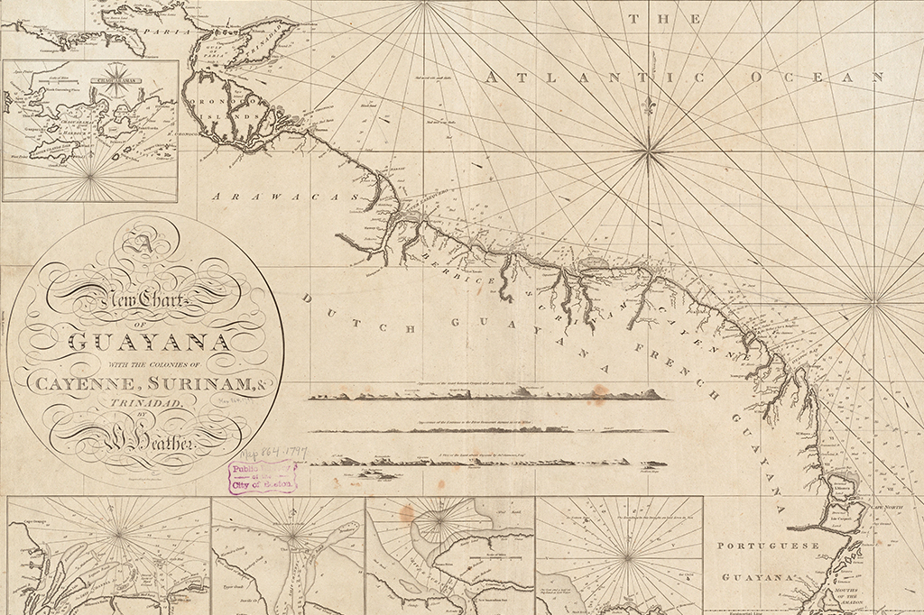 Um novo mapa da Guiana com as colônias de Caiena, Suriname e Trinadad, 1797