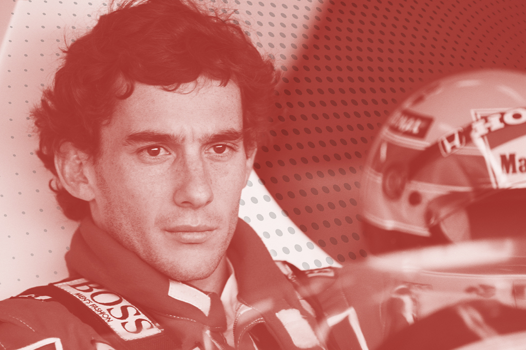 Retrato de Ayrton Senna.