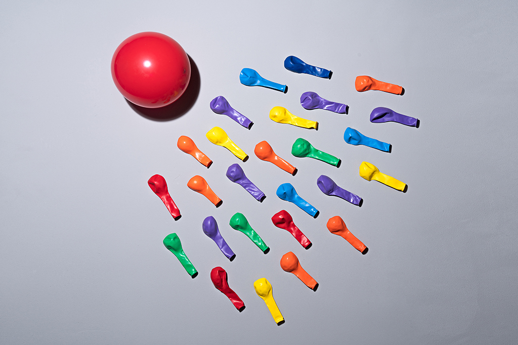 Balões analogia fecundação