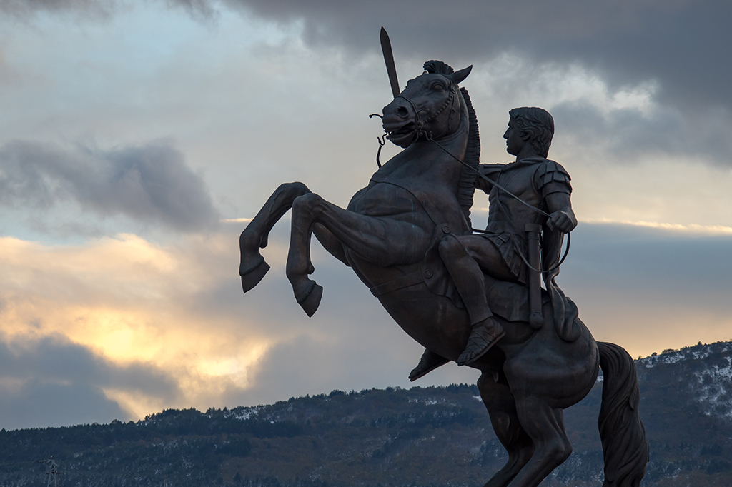 Monumento de bronze de Alexandre, O Grande na Macedônia Escopia