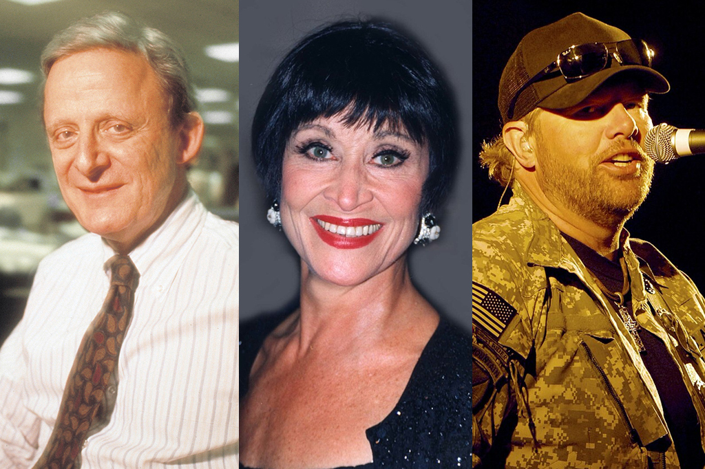 Da esquerda para a direita: Joseph Lelyveld, Chita Rivera e Toby Keith