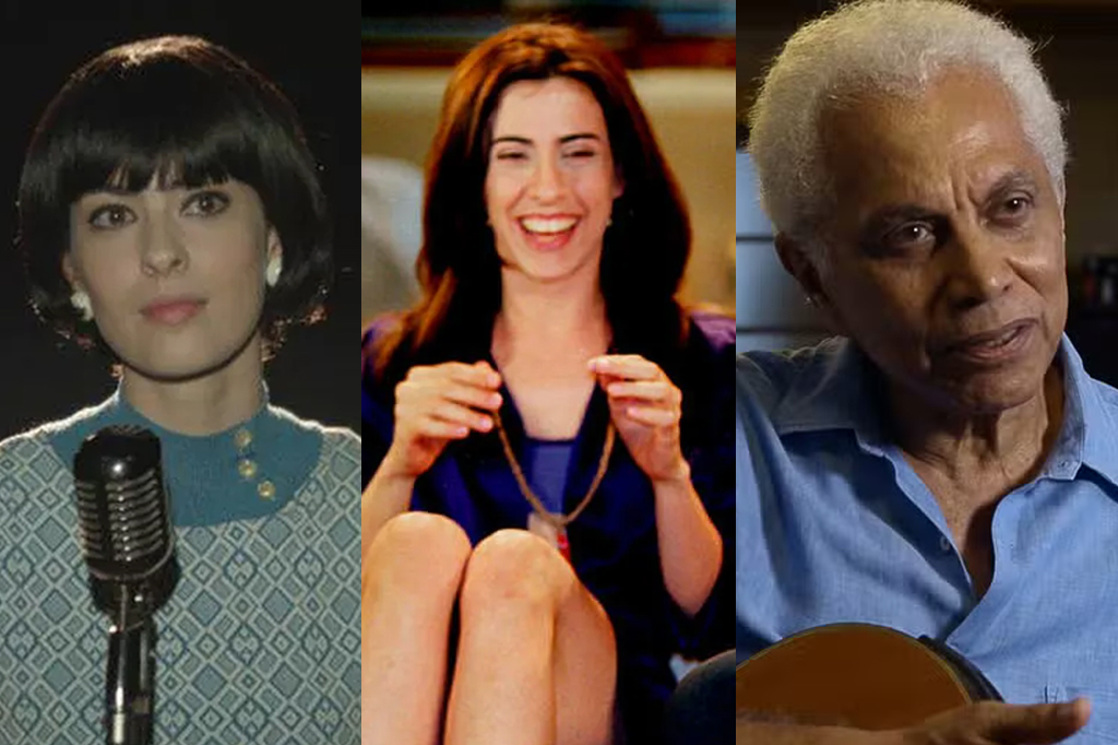 Da esquerda à direita: Minissérie Elis – Viver é melhor que sonhar (2019), Série Os Normais (2001) e Documentário Noites de Festival (2020).