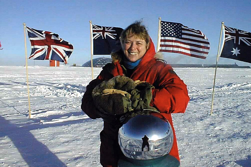 Jerri Nielsen fotografada no Polo Sul.