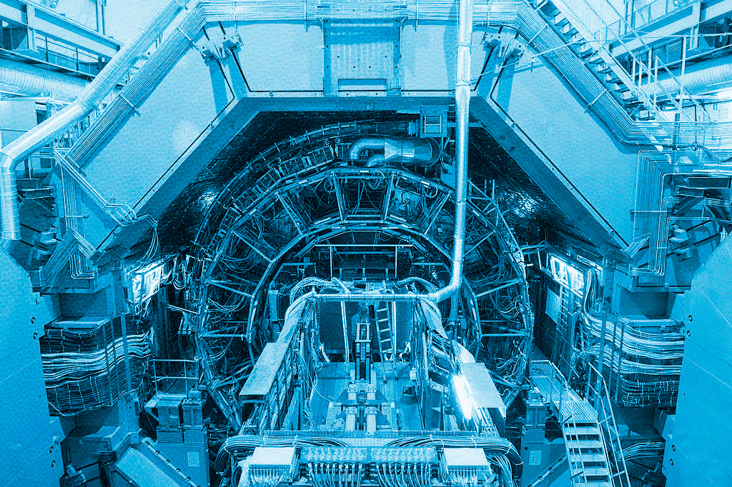 O detector ALICE, parte do experimento CERN LHC.