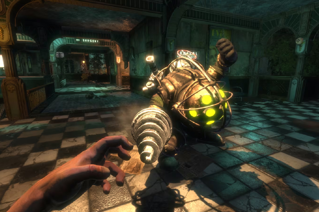 Captura de tela do jogo Bioshock (2007).
