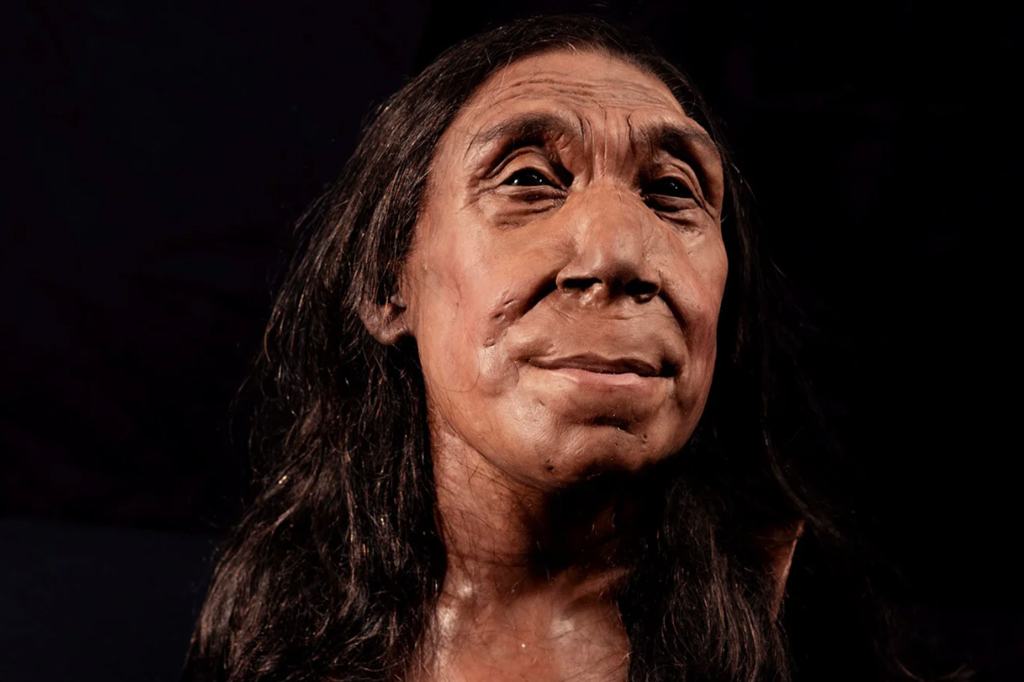 Uma mulher neandertal.