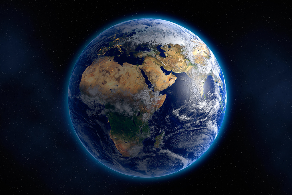 Foto do planeta Terra.