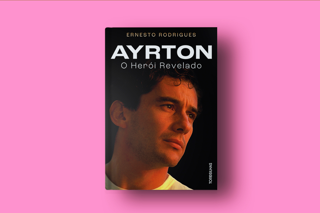 Capa do livro Ayrton O herói revelado de Ernesto Rodrigues.