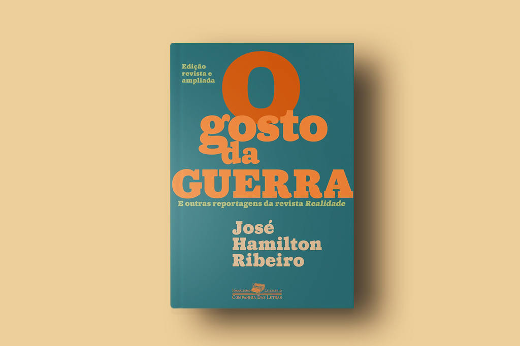 SI_469_Playlist_Gosto_da_Guerra Imagem do livro O gosto da guerra, de José Hamilton Ribeiro, em fundo marrom claro.