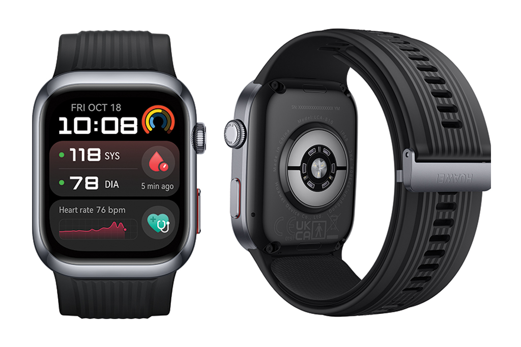 Imagem, em fundo branco, de um smartwatch.