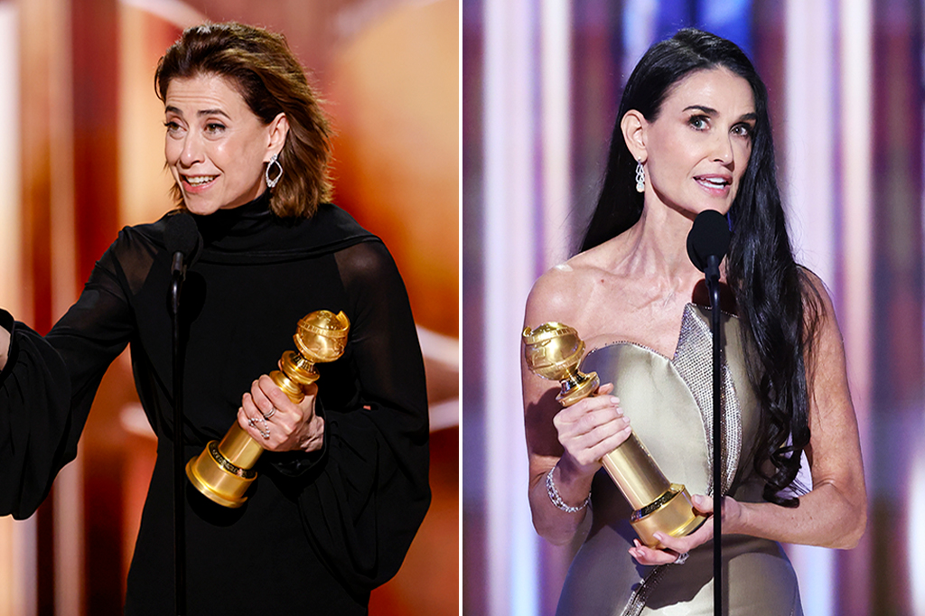 Fotografia da Fernanda Torres e Demi Moore.