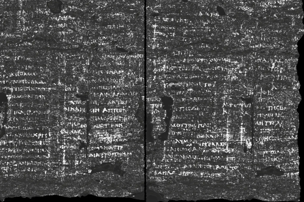 Manuscrito queimado pelo Vesúvio é decifrado com ajuda de IA