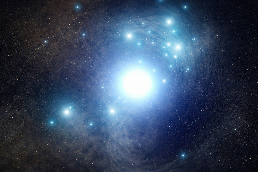 Fotografia das estrelas brancas.
