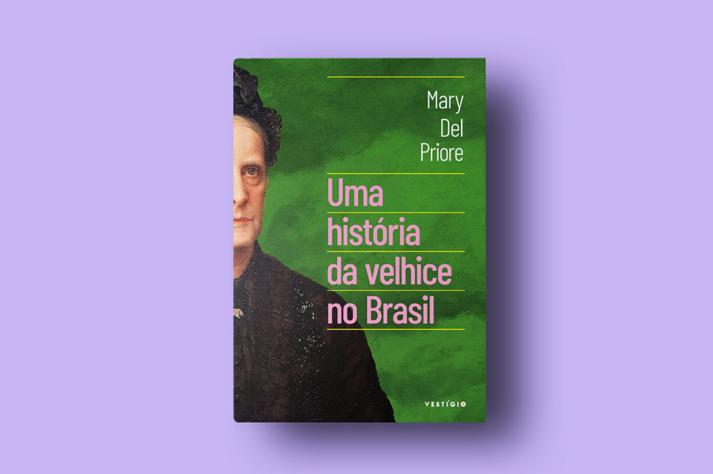 SI_475_Playlist_História_da_Velhice Imagem, em fundo lilás, do livro Uma história da velhice no Brasil.