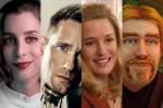 Montagem com cenas dos filmes: Futurices, Murderbot, Aqui e A Extraordinária Vida de Ibelin.