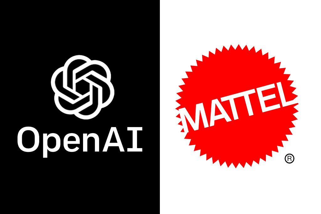 Logo da OpenAi e da Mattel